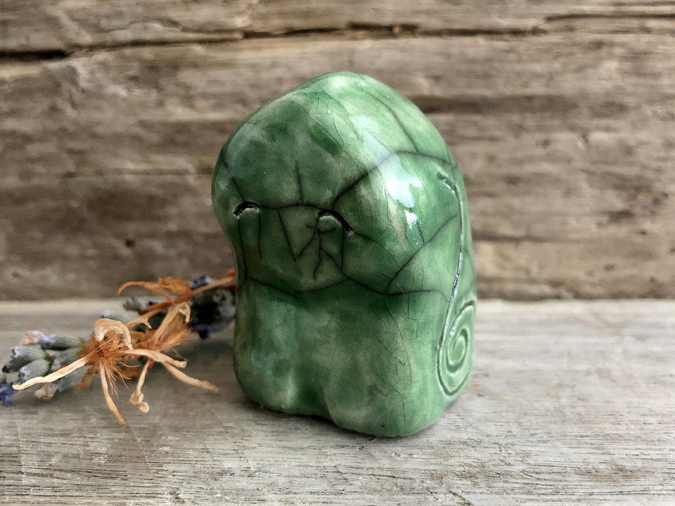 Forest earth elemental gnome spirit raku sculpture | Shinto Shamanism paganism, shrine | guardian, protection, folklore, forestcore gift