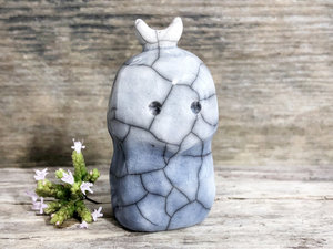Shy moon nature spirit kodama guardian sculpture | Shinto, shamanism