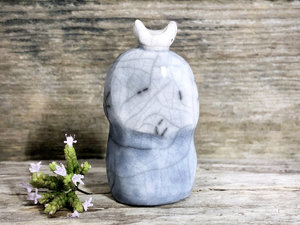 Shy moon nature spirit kodama guardian sculpture | Shinto, shamanism