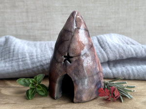 Winter cave, ceramic spirit house, fairie cottage | Shinto, shamanism, magical