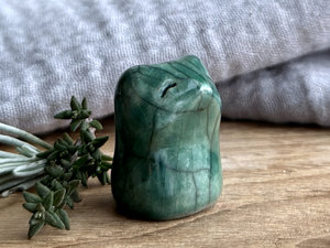 RESERVED: Pocket fox forest kitsune statue | Shinto Inari kamidana, shamanism sculpture