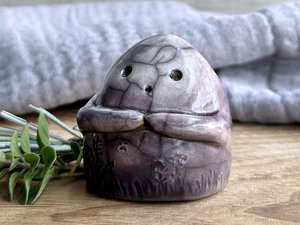 Midnight earth spirit elemental sculpture | Shinto shrine, shamanism folk art statue