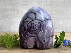 Spiral stone spirit guardian sculpture | Shinto, shamanism, celtic folk art
