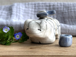 Moon bear guardian spirit raku statue | Shinto kamidana shrine sculpture, shamanism