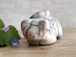 RESERVED: Ginger & white cat kami sculpture | nature spirit guardian, Shinto, shamanism