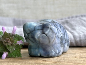 Rain bear guardian nature spirit raku statue | Shinto shamanism sculpture