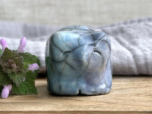 Rain bear guardian nature spirit raku statue | Shinto shamanism sculpture