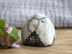 Sleepy owl nature spirit raku sculpture | shamanism totem, Shinto kamidana shrine