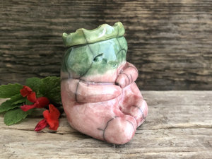 Forest king nature spirit raku sculpture | Shinto Shamanism pagan statue, altar or shrine | rewilding, guardian, protection, folklore, fairycore gift