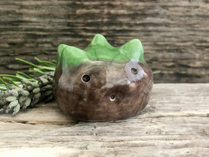 Chestnut nature spirit kami raku sculpture autumn & fall | kawaii Shinto kamidana shrine statue, Shamanism, paganism, guardian, gardener gift