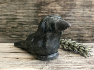Magical raven kami nature spirit sculpture | Shinto shamanism crow totem