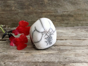 Owl owlet nature spirit kami raku sculpture | Shamanism, pagan altar, Shinto kamidana shrine | animal guide, totem, guardian, forestcore