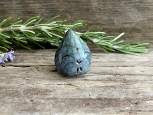 Happy raindrop water kami | Shinto kamidana shrine sculpture, pagan, Shamanism statue | nature spirit, drought, rain spell magic