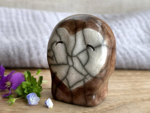 Owl heart guardian nature spirit kami | Shinto kamidana, shamanism raku sculpture