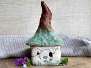 Tree house rustic fairie cottage | Shinto, shamanism, wabi-sabi spirit sculpture