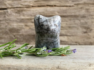 Cloud bear guardian nature spirit raku statue | Shinto kamidana shrine, shamanism, pagan | animal guide sculpture, protector, comfort totem