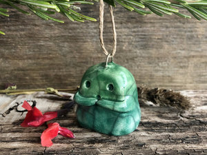 Kodama kawaii raku tree ornament decoration | Christmas, Winter Solstice, spiritual holiday gift | Shinto guardian spirit, forestcore