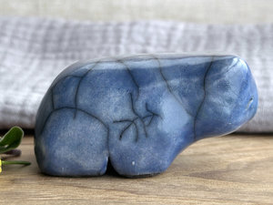 Water bear guardian nature spirit raku statue | Shinto shamanism sculpture