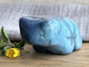 Water bear guardian nature spirit raku statue | Shinto shamanism sculpture