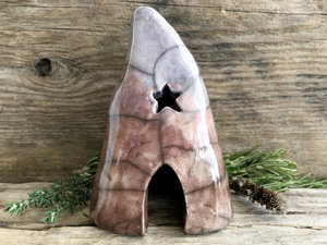 Winter cave, raku spirit house, kurinuki ceramic | Shinto, pagan, shamanism | magical, fairycore, cottagecore, rustic incense burner