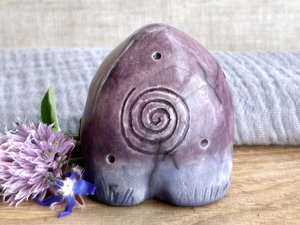 Spiral stone spirit guardian sculpture | Shinto, shamanism, celtic folk art