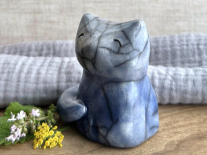 Compassion sky fox kitsune raku sculpture | Shinto Inari, shamanism totem