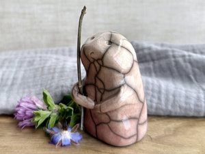 Warrior spirit earth guardian raku sculpture | Shinto shrine statue, shamanism statue