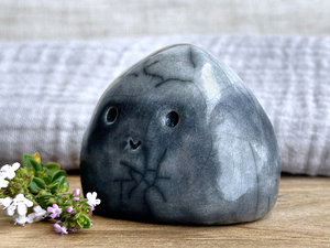 Happy cloud friend nature spirit sculpture | Shinto shamanism statue