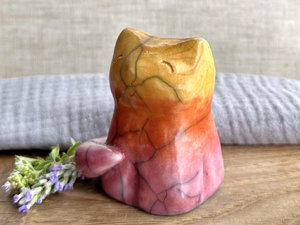 Sunrise kitsune fox kami nature spirit | Shinto sculpture, shamanism totem