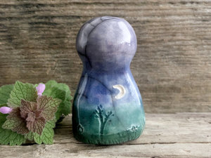 Evening earth spirit kami nature spirit sculpture | Shinto shamanism guardian