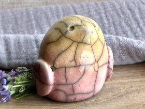 Gentle chonky bird nature spirit guardian sculpture | Shinto shrine, shamanism