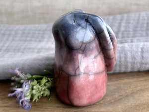 Rabbit of gentle joy kami spirit guardian sculpture | Shinto shamanism raku bunny