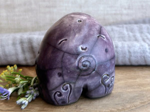 Spiral stone spirit guardian sculpture | Shinto, shamanism, celtic folk art