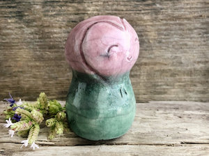 Happy Jizo friend sculpture | Shinto raku guardian statue kamidana shrine, hope