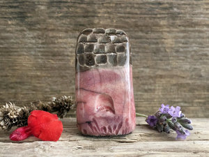 Tiny summer fairie cottage spirit house raku ceramic sculpture