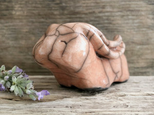 Autumn rabbit nature spirit guardian sculpture | Shinto kamidana, shamanism totem
