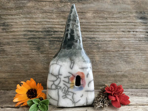 Rainbow chuch, fairie spirit ceramic house / chapel shrine