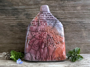 Fire spirit cottage, ceramic faerie house | Shinto shrine, paganism, shamanism