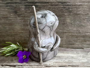 Earth warrior spirit raku guardian sculpture | Shinto shrine, shamanism statue