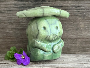 Spring nature guardian statue | Shinto shamanism earth spirit kami sculpture