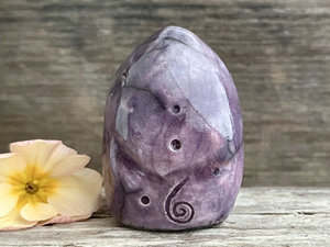 Spiral stone spirit elemental guardian sculpture | Shinto shrine, shamanism folk art
