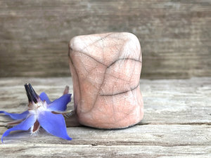 Pocket fox kitsune kami raku statue | Shinto Inari kamidana, shamanism sculpture