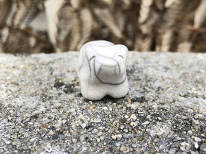 Little white bear guardian nature spirit raku sculpture no2 | Shinto, shamanism, pagan, kamidana shrine | animal guide, protector, polar