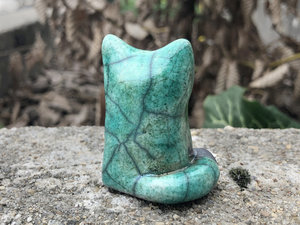 Kitsune fox peace spirit kami | Inari Okami Shinto shrine, shamanism, pagan altar | animal guide statue for protection, fertility, joy