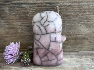 Warrior spirit earth guardian raku sculpture | Shinto shrine statue, shamanism statue