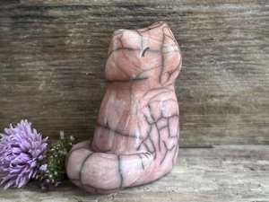 Gentle dawn kitsune fox kami guardian sculpture | shamanism, Shinto Inari statue