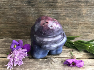 Hug spirit raku sculpture | Shinto Shamanism pagan altar, shrine statue | self love, guardian, protection, self care