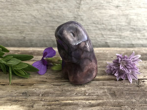 RESERVED: Guardian of the evening wood raku sculpture | Shinto kamidana shrine kami, pagan, shamanism | rewilding, forest nature spirit