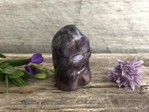 RESERVED: Guardian of the evening wood raku sculpture | Shinto kamidana shrine kami, pagan, shamanism | rewilding, forest nature spirit