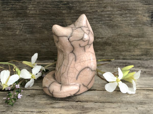 Happy kitsune sun fox kami nature spirit raku statue | Shinto kamidana shrine, Inari Okami | shamanism, fertility, protection, guardian